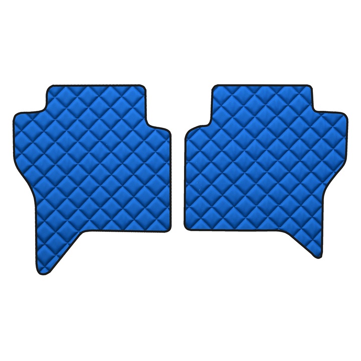 Covorașe de podea spate F-CORE ECO-PIELE Q, albastru, pentru Mitsubishi Pajero IV Long 11.06-12.18, SUV