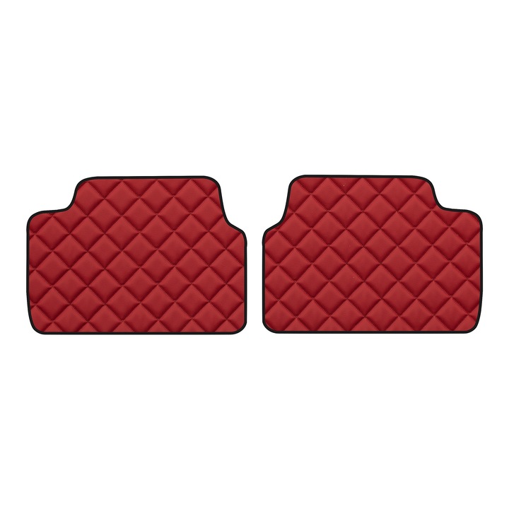Covorașe podea spate, F-CORE, ECO-PIELE Q, roșu, pentru BMW MINI COOPER III, hatchback, 5 uși