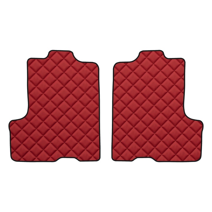 Covorașe de podea spate F-CORE ECO-PIELE, rezistent la apă, roșu, pentru Dacia Duster II, 09.17-