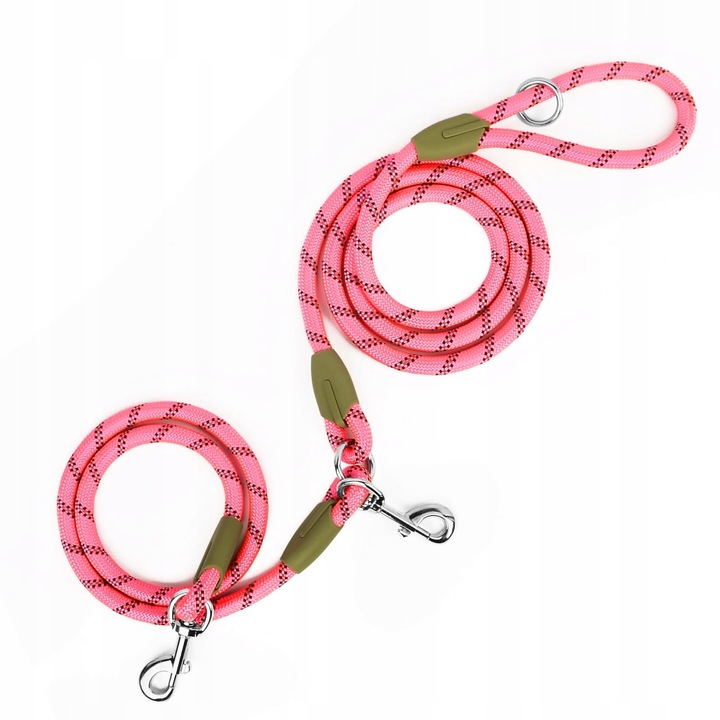 Lesa pentru caini, 220cm, reflectorizanta, pentru alergare, multicolor