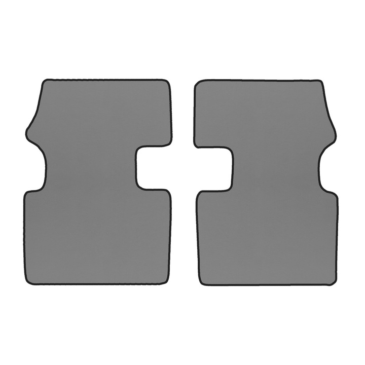 Covorașe podea spate F-CORE, ECO-PIELE S, gri, set pentru Crossover SUV