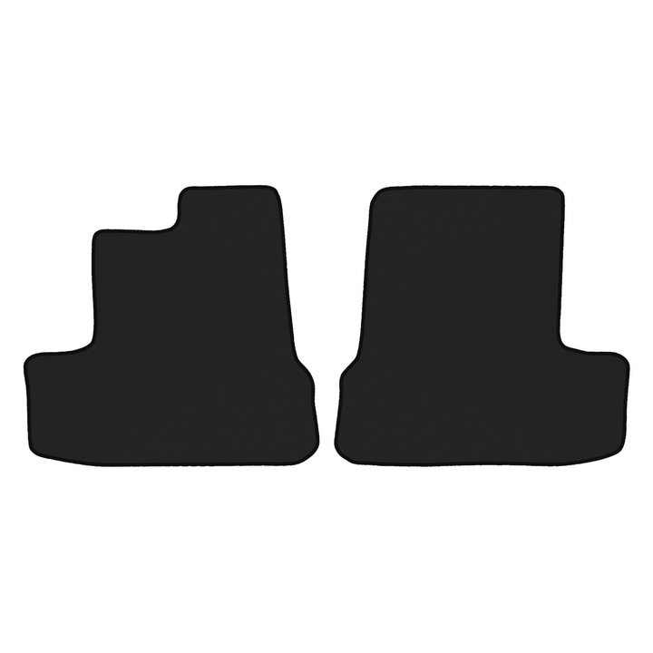 Covorașe podea spate F-CORE ECO-PIELE S, piele ecologică, negru, pentru Peugeot 207 CC 02.07-12.12, set