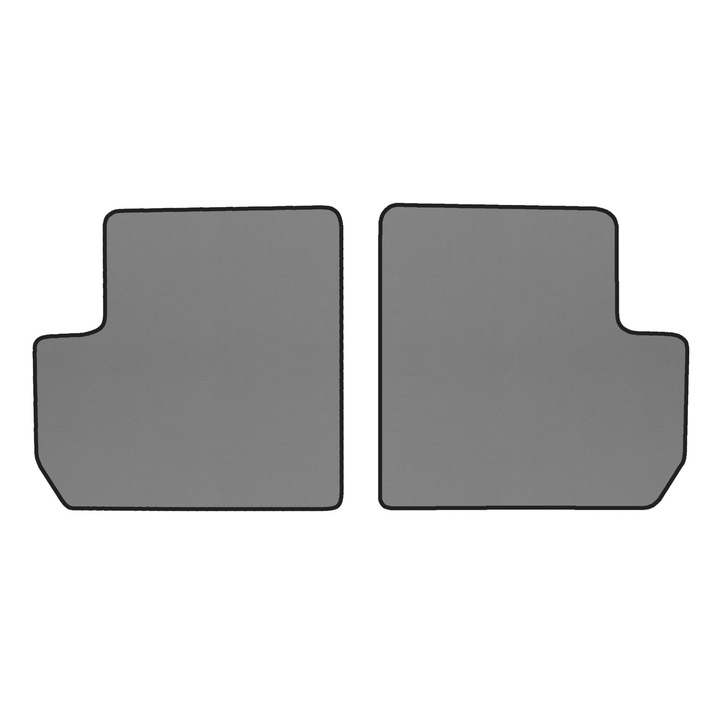 Covorașe podea spate F-CORE ECO-PIELE S, gri, pentru Dacia Lodgy, versiunile 5 și 7 locuri