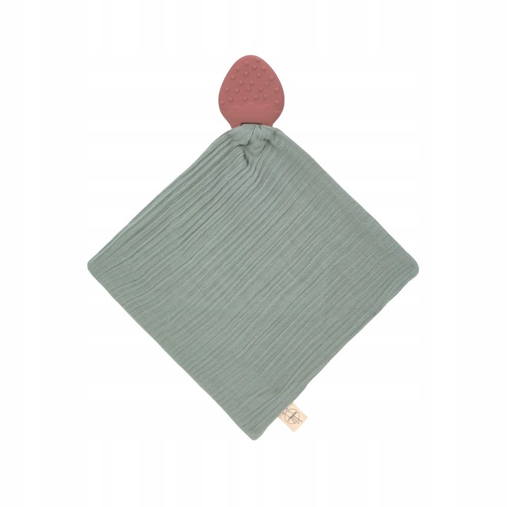 Гризалка от органичен памук и естествена гума, Lassig, ягода, многоцветна