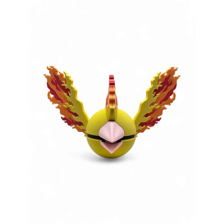 Фигурка Moltres Ball, Pokemon, 7 см, тематичен дизайн, цветна