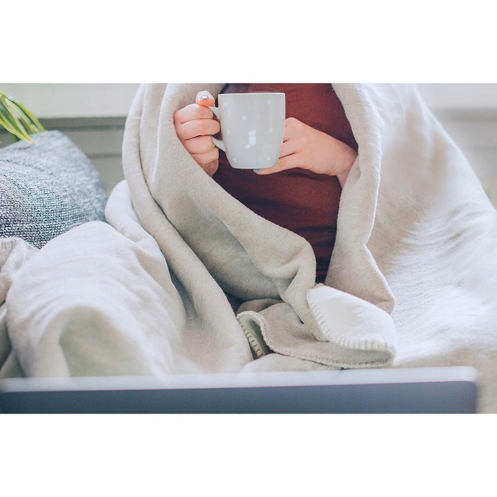 Patura Glart, Élet Virága, 150x200cm, szürke-ekrü, prémium anyag, szöszmentes