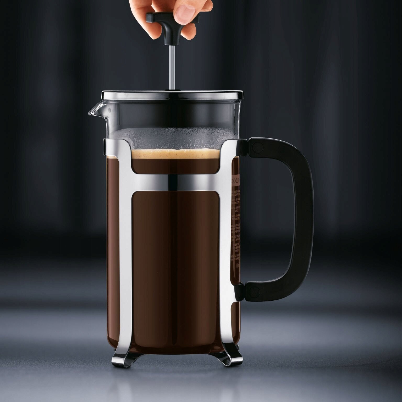 Cafetiere Bodum JESPER 1L, inox, 16,5x10,2x21,9cm, pentru 8 filizanek