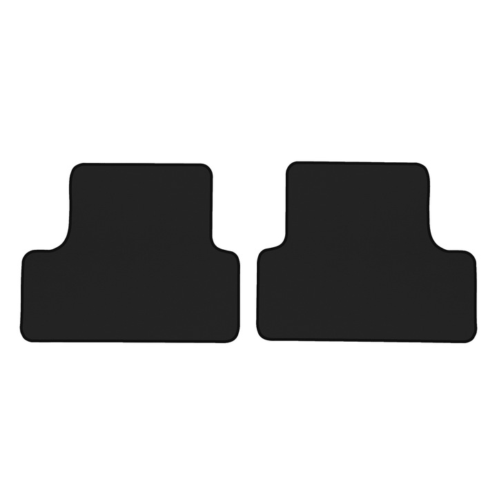 Covorașe podea spate, F-CORE, ECO-PIELE S, negru, set complet pentru OPEL GRANDLAND X