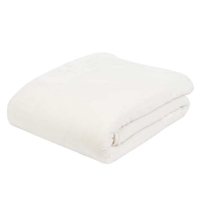 Patura Gozze, 220x240cm, alb, microfibra, 500g/m², set