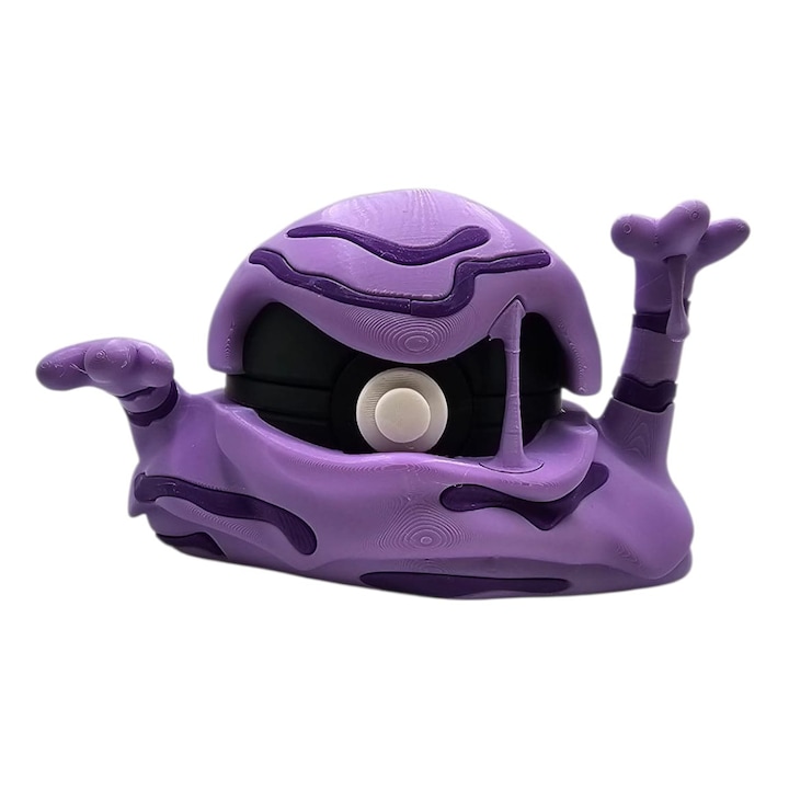 Figurina Muk Ball, MoranQ, 7 cm, inspirata de Pokemon, culoare violet