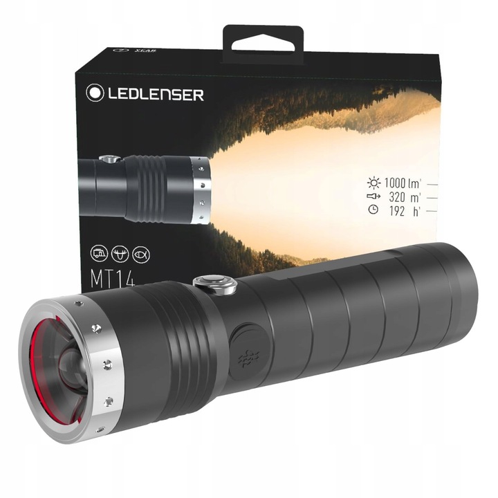 Lanterna LED Ledlenser MT14, 1000 лумена, 320м, презареждаема, 1 брой.
