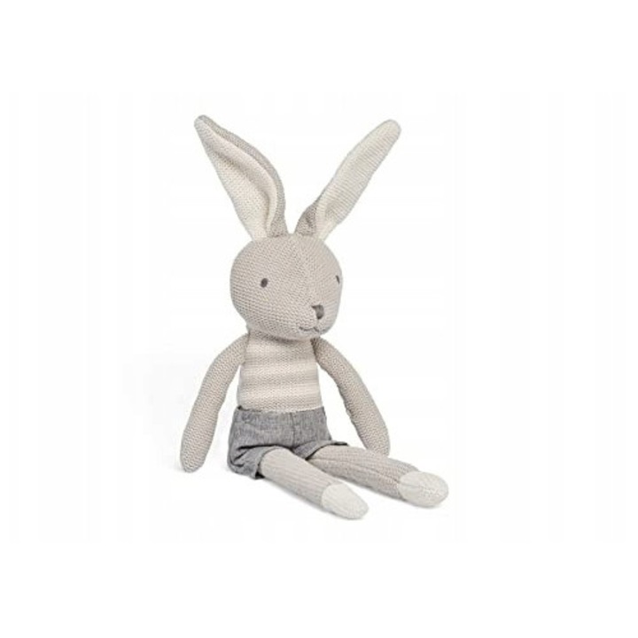 Jucarie de plus, Jollein, iepuras, gri, 50x12cm
