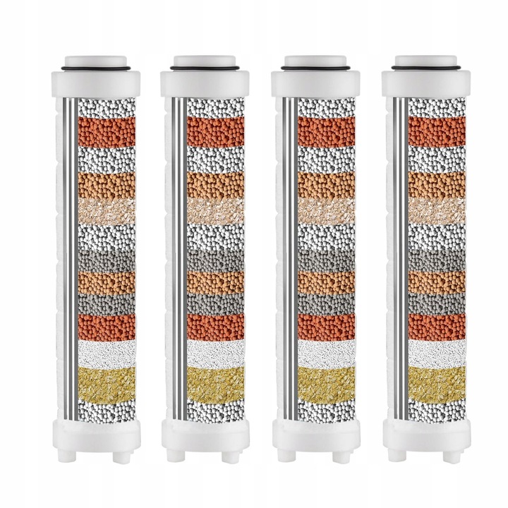 Set 4 filtre prajsnic Nafall pentru apa dura, 3 straturi, cu minerale