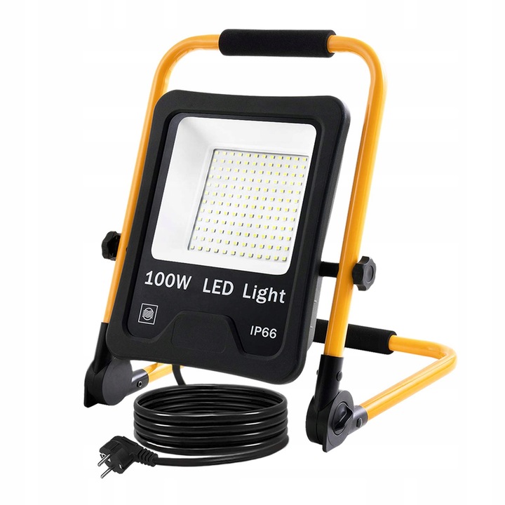 Proiector LED 100W 8500LM Wodoodporn IP66, pentru interior si exterior, 3M cablu