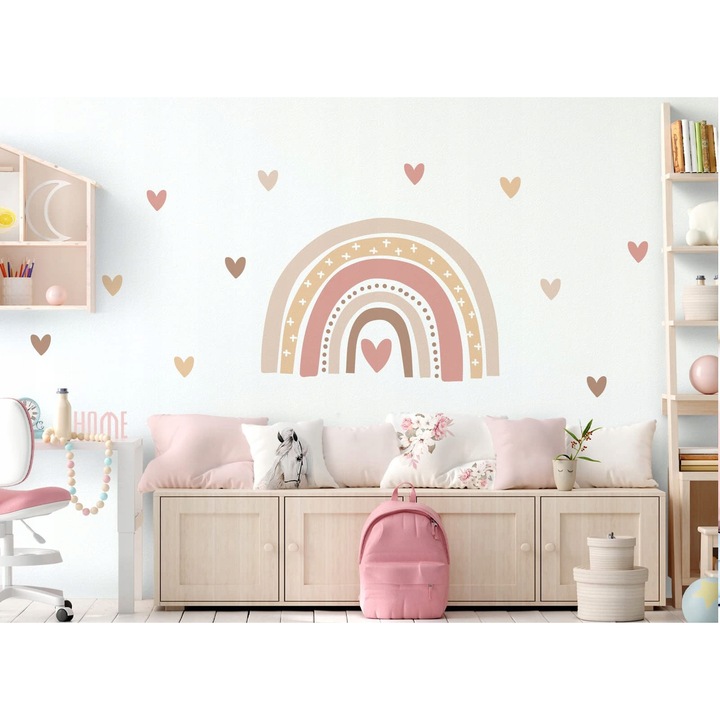 Dekoratív matrica, Boho design, többszínű, szett