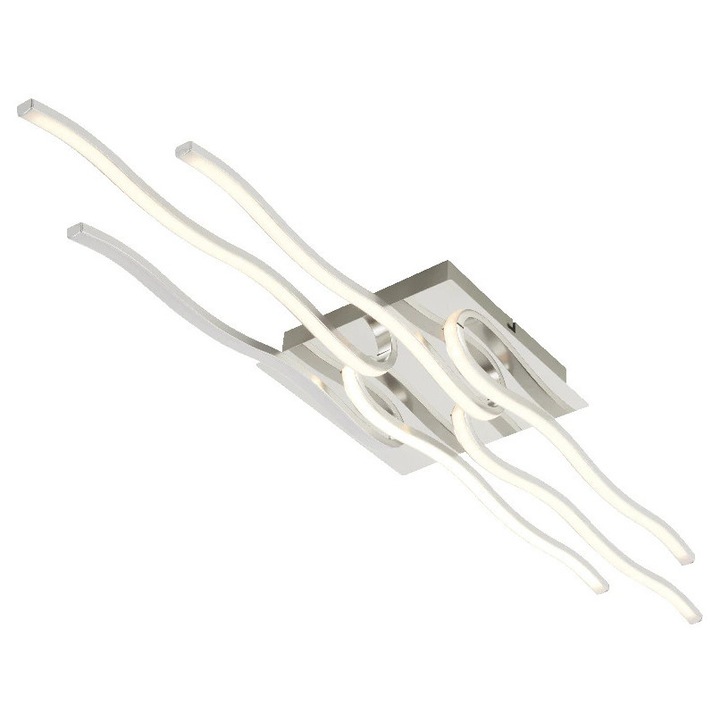 LED плафониера, 1 x 28.5 W, хром, метал и пластмаса GoodHome