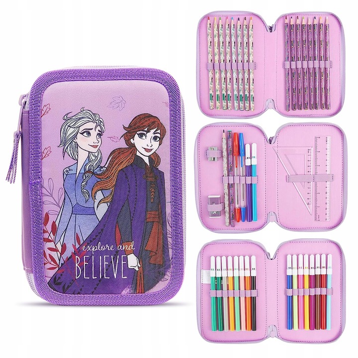 Disney tolltartó, irodaszett, rózsaszín, 2-3 rekeszes