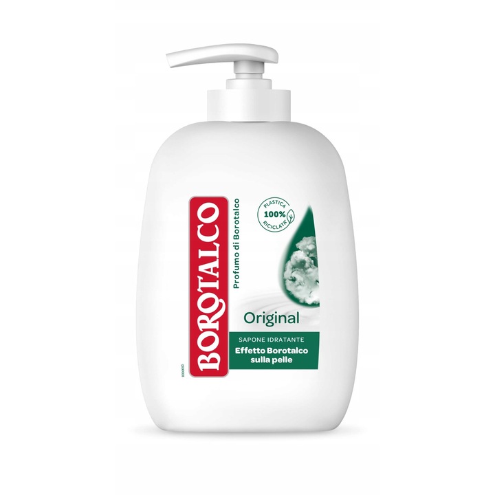 Течен сапун Borotalco 0,25 л, хидратираща формула, пудрен аромат, дерматологично тестван