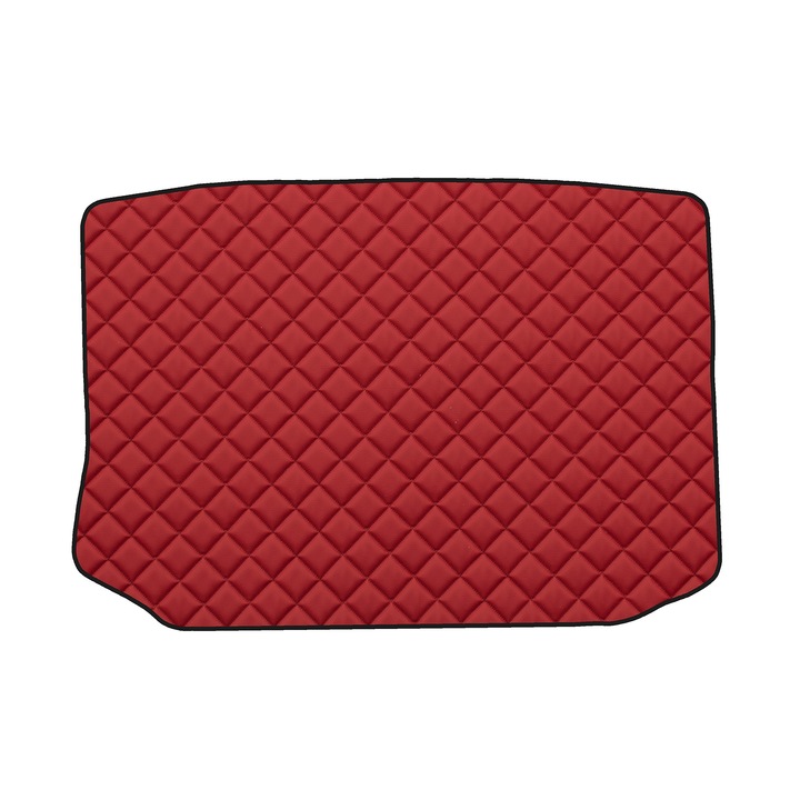 Covoraș portbagaj F-CORE ECO-PIELE Q, roșu, 10mm grosime, antiderapant, pentru SKODA FABIA II 05.07-12.14, hatchback