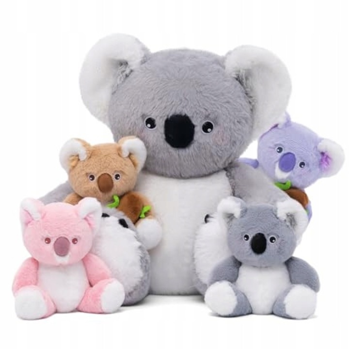 Set 5 jucarii plus Koala 30 cm cu 4 pui koala