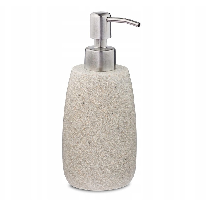 Dispenser de sapun Relaxdays, 180 ml, bej, 16,5x7cm