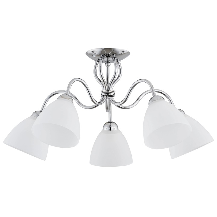 Lustra, Argintiu, 60 W, 5 x E27 Alfa Ariel