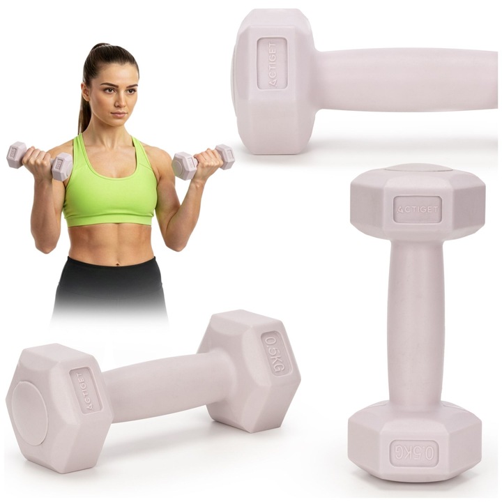 ActiGet Haltera de mana 2x0,5kg - Roz
