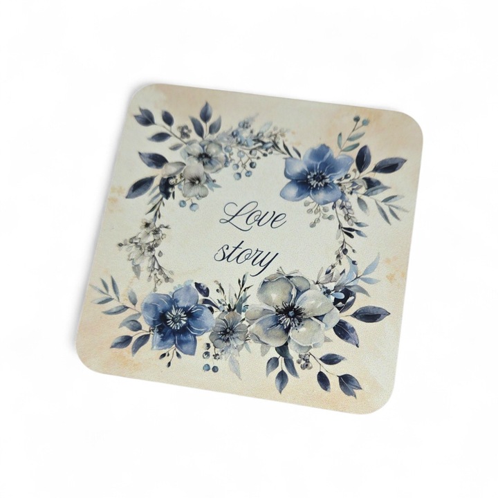 Suport de cana "Love Story" din MDF lucios – cadou romantic, accesoriu pentru lectura sau marturie de nunta