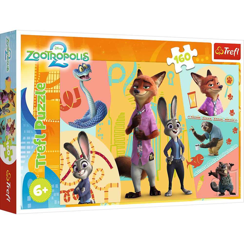 Puzzle Trefl 160 piese Disney Zootropolis, multicolor, 30x20cm
