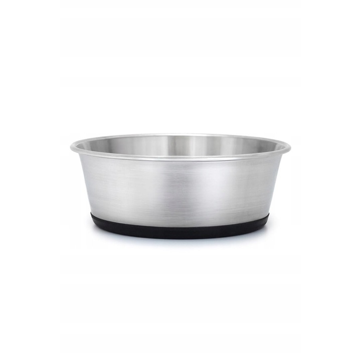 Miska pentru caini Lionto, 950 ml, inox, antiderapant, usor de curatat