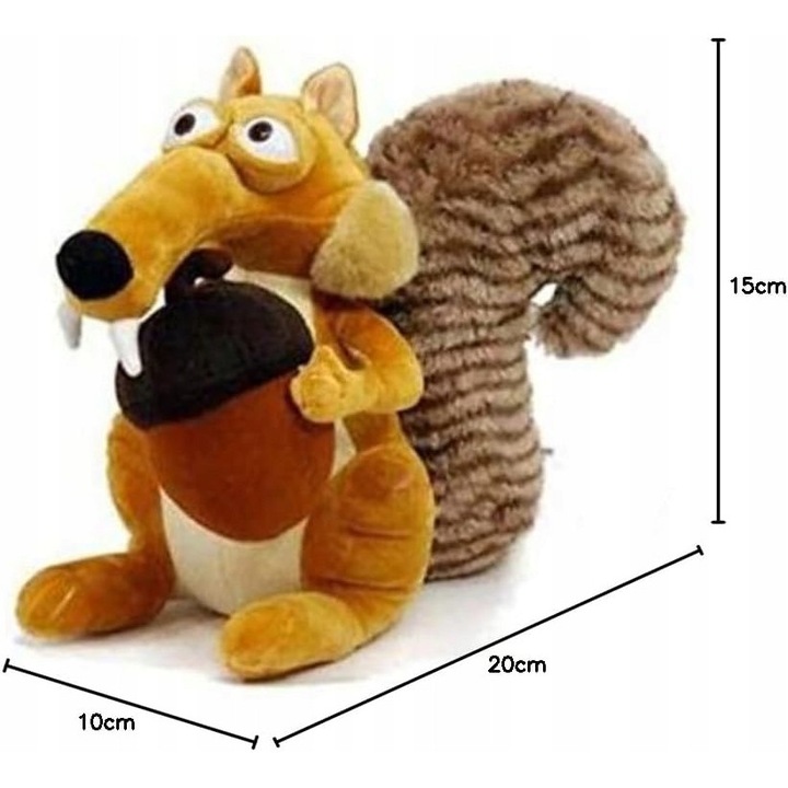 Jucarie de plus, Wiewiorka, 27cm, multicolor, set cadou