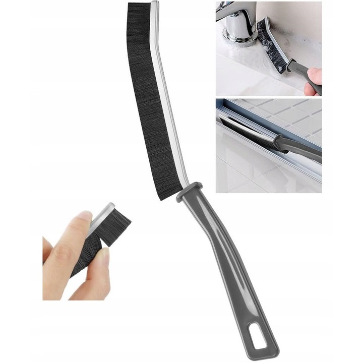 Perie de curatare, nylon, ergonomica, negru/argintiu