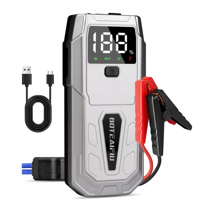 Booster auto 12V 5000A, powerbank, ecran LCD, LED