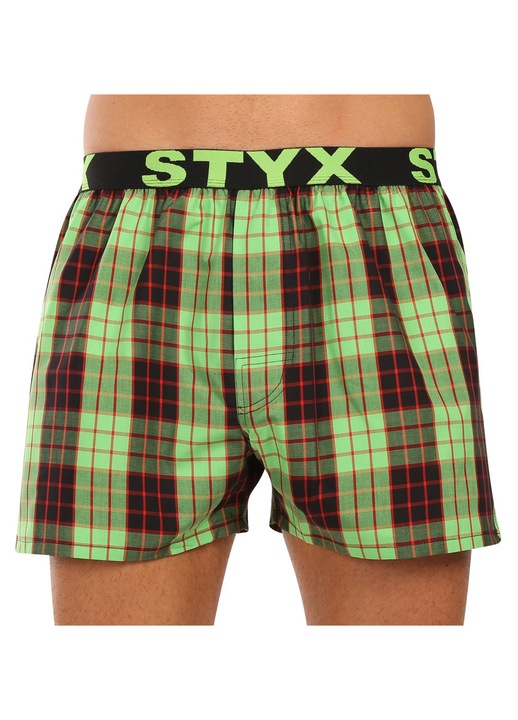 Boxeri barbatesti Styx, multicolori, bumbac 100%, croiala confortabila, banda elastica sportiva, 2XL INTL