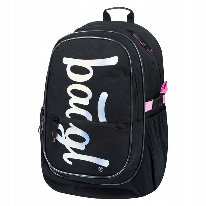 Ghiozdan scolar BAAGL, multicolor, 43x29x20cm, 3 compartimente, cu elemente reflectorizante