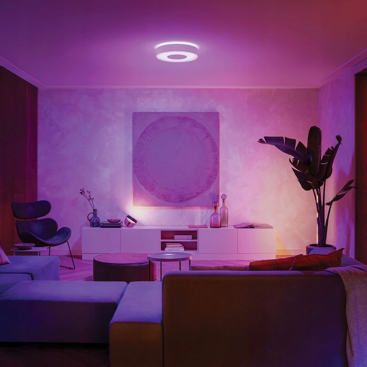 Lampa Philips Hue Infuse, 3450lm, 16 milioane culori, alb, dimabil