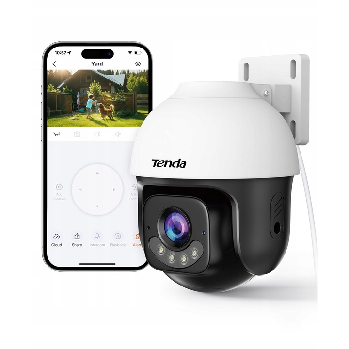 Камера за наблюдение Tenda 5MP 3K, Wi-Fi, цветно нощно виждане 30м, IP65