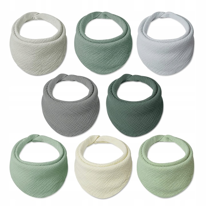 8 db előke készlet, Lulu moon, 100% pamut, Többszínű, 29x29cm