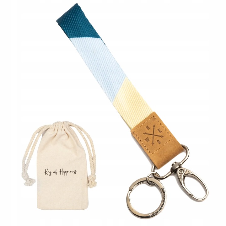 Snur cu breloc pentru chei cu breloc si carabina, 17x3x2cm, multicolor, unisex