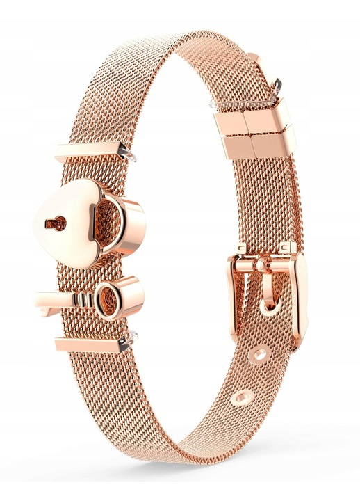 Bratara dama Thiora, roz aurie, 21,5x1x0,1cm, set