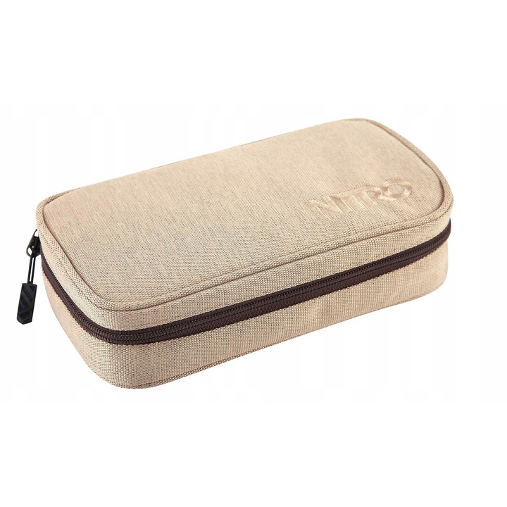 Etui Nitro XL, organizator si plan de lectii, Almond, 21x10x6,5cm, set inclus