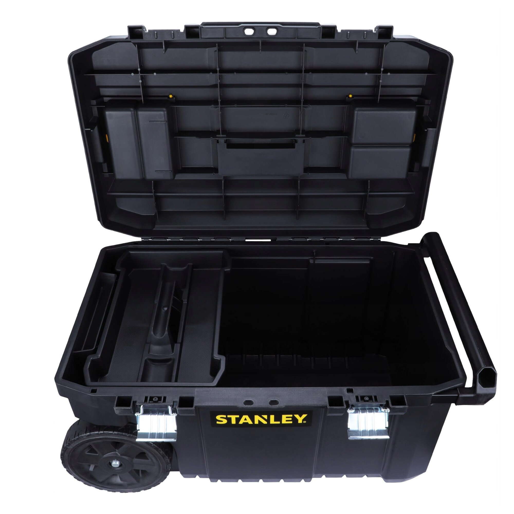 Stanli Roti Cutie de unelte Stanley 50L, 40kg, cu roti stabile, maner telescopic ...