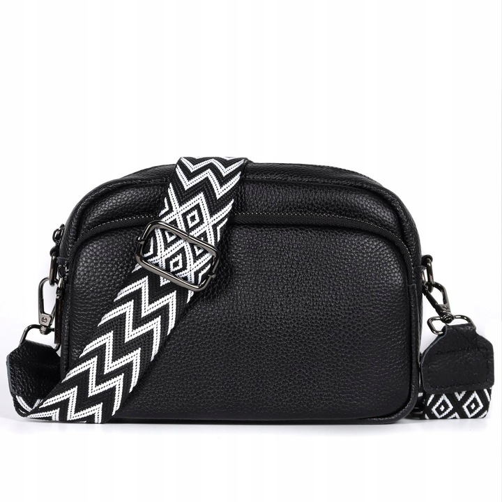 Női crossbody táska, kicsi, bőr, 21x8x14cm, 3 zsebbel, munkához és vásárláshoz