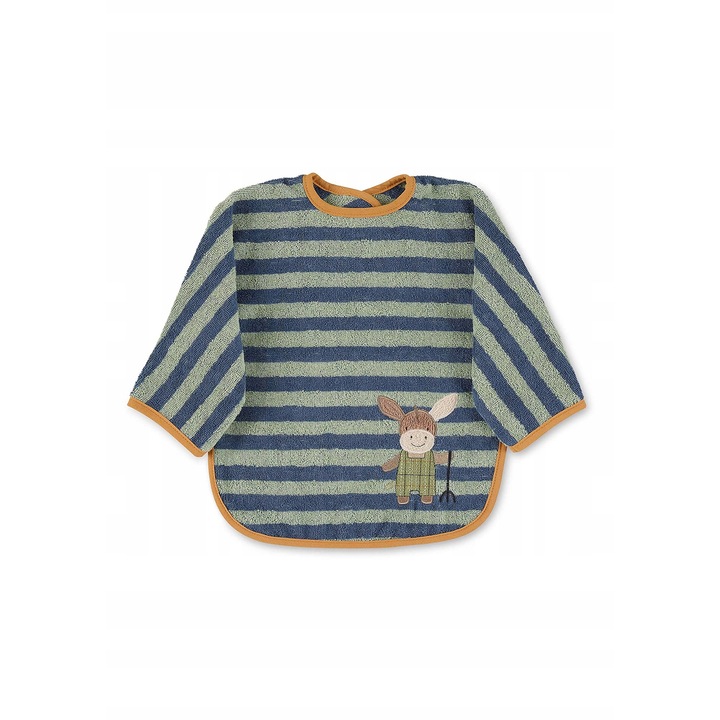 Emmilius ujjatlan előke, türkizkék, 1 darab, puha minőség