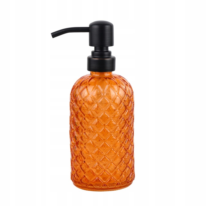 Szappanadagoló, 473 ml, kőmintás design, narancssárga, 7,3x2,8 cm