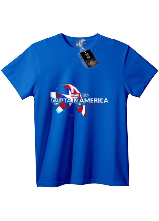 Tricou Căpitanul America Lume Nouă, Albastru