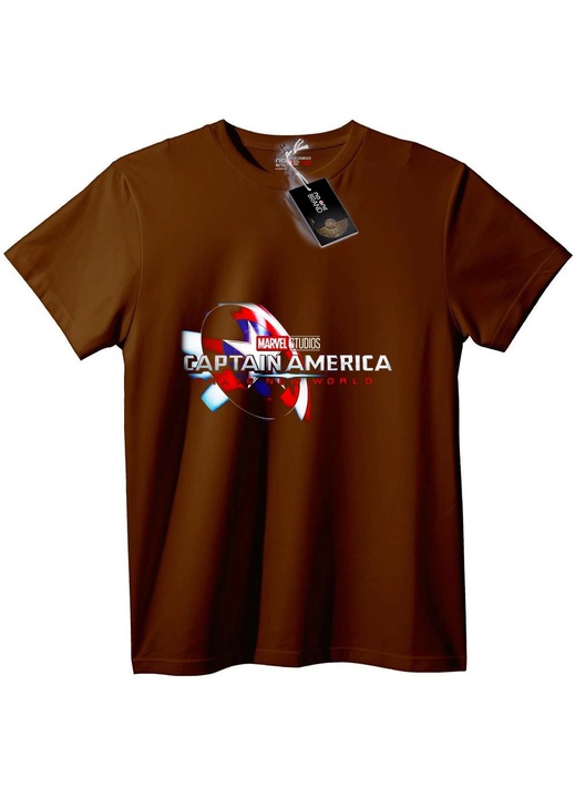 Tricou Căpitanul America Lume Nouă, Maro