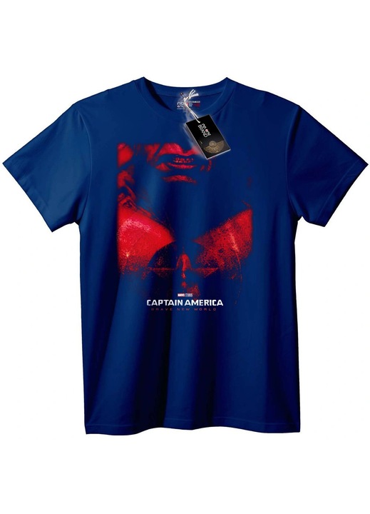 Tricou Captain America Brave New World, Bleumarin, XS