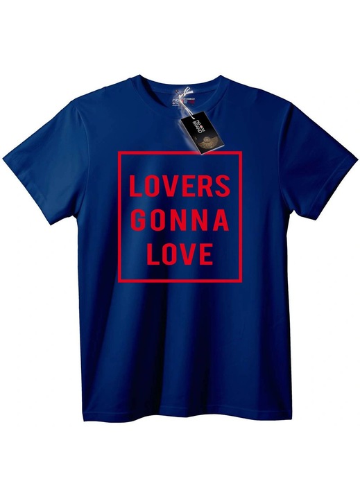 Tricou Lovers Gonna Love, Bleumarin