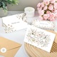 Set de 12 felicitari cu motive florale, cu plicuri autoadezive si autocolante, RISEGIGGLE, dimensiuni 12, 7 × 8, 9 cm